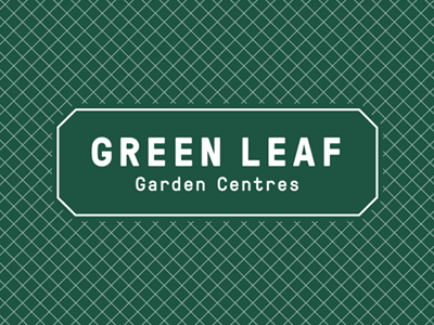 green leaf logo garden centre identity logo