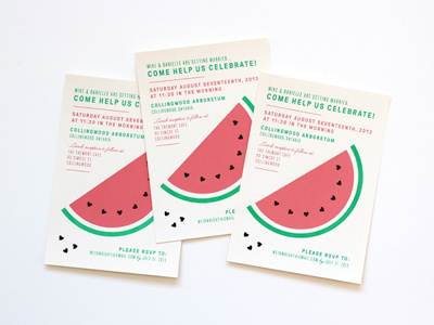 Watermelon Invite fruit invitation invite summer watermelon wedding