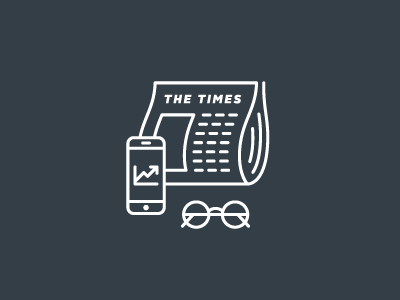the times business glasses iphone marketing newspaper