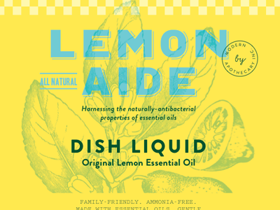Lemon Aide label lemon natural packaging soap