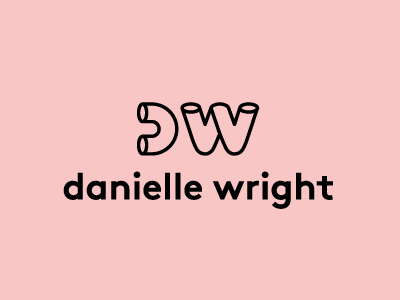 danielle wright identity logo