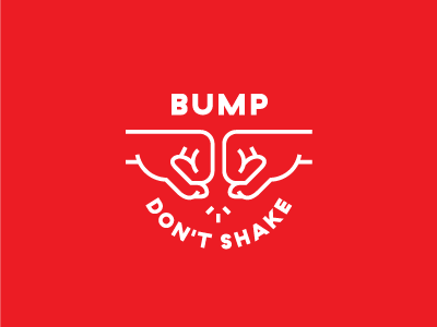 bump don't shake fist bump logo