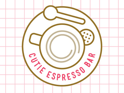 Cutie Espresso cute espresso bar logo