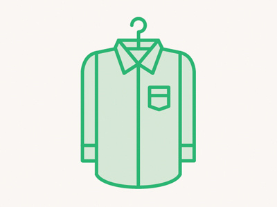 shirt on hanger green hanger icon illustration shirt