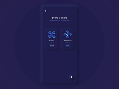Drone app concept 3d after effects aftereffects app design challenge charging counter drones interaction neumorphism ui design