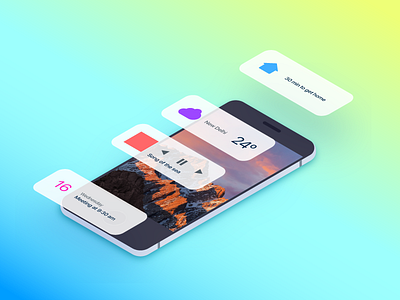 iOS Widgets 3d gradient ios isometric orthographic ssr widget