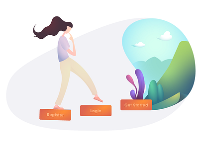 On-Boarding blog experience gradient illustration journey mountain nature onboarding storytelling user experience user interface