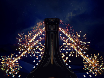 Fireworks 3d animation blender bottle fireworks hennessy liquor motion particles