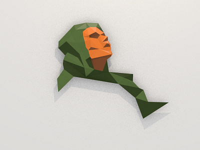 Refugee displaced peoples low poly refugee