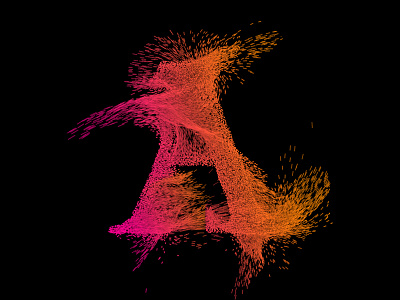 Generative Typography 3d a blender generative kinetic motion design particles typography