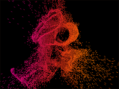 Generative Typography - B 3d animated blender generative illustration motion design motion graphics particles procedural tdc typography
