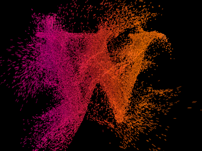 Generative Typography - W 3d blender generative illustration motion particles procedural tdc typography w