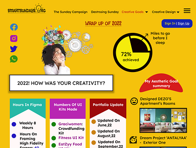 Creativity Summary of a year design typography ui