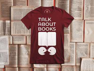 Talk About Books, Cotton Bureau t-shirt affinity designer books cotton bureau pictogram t shirt