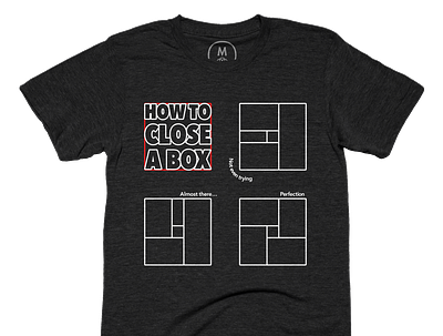 How to Close a Box (on Black) affinity designer cotton bureau t shirt vector