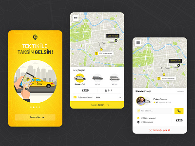 Germany Taxi Mobile app design interface startup ui ux
