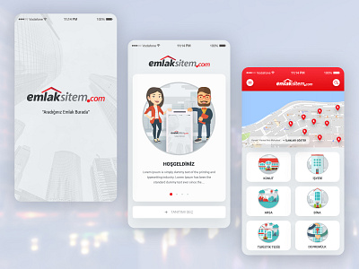 Emlak Sitem Mobile app appdesign design interface ui ux