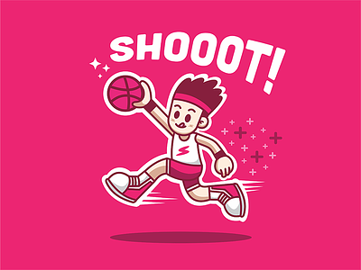 Shooot! character cute dribbble enjoy excited illustration line shots vector