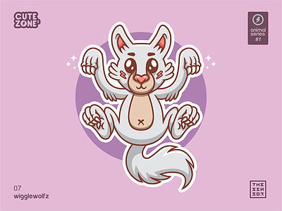 Cutezones Animal Series #1 / 07 Wigglewolfz animal character characterdesign cute enjoy illustration thesensor vector vectorart