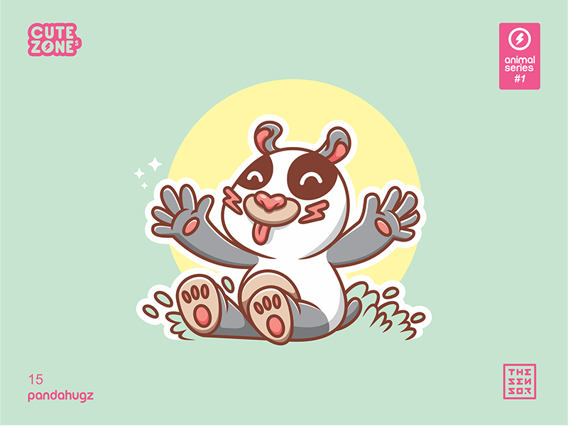 Cutezones Animal Series #1 / 15 Pandahugz vectorart vector thesensor illustration enjoy cute characterdesign character animal
