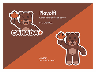 Playoff Canada Sticker Design Contest By The Sensor canada cartoon cheers contest dribbble playoff thesensor thesensorstudio vector
