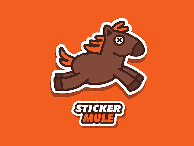 Respond Stickermule Logo By The Sensor animal cartoon character cheers cute design enjoy fun happy simple stickermule vector
