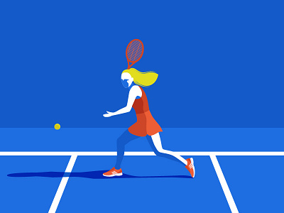 Tennis illustration sports