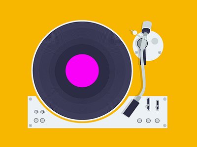 Play that funky music illustration music vinyl retro