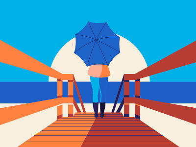 Umbrella beach illustration umbrella