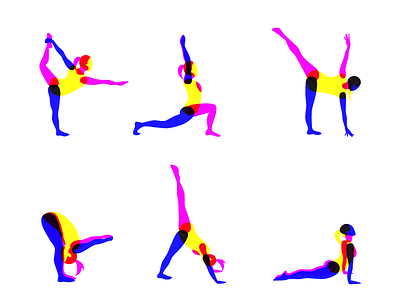 Yoga Poses health illustration woman yoga