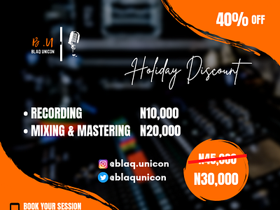 Blaq Unicon holiday discount logo