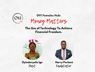 OVI org Money Matters flyer