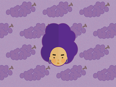 MINO Grape character design fruit grape illustration
