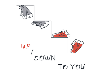 UP/DOWN TO YOU design illustration