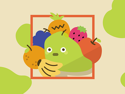 Fruits Monster character design fruits illustration monster