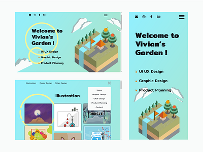 portfolio website design illustration isometric portfolio rwd web web design website