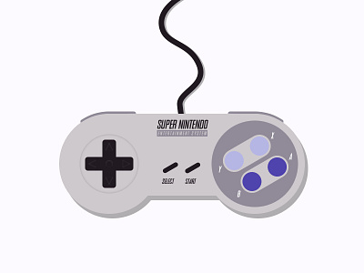 SNES Controller classic controller gaming illustration retro snes super nintendo videogames