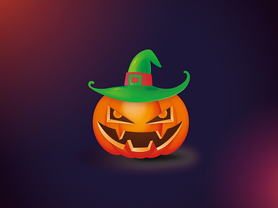 Halloween emoji halloween hat icon illustrator pumpkin