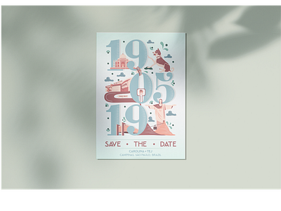 Custom Save the date illustration