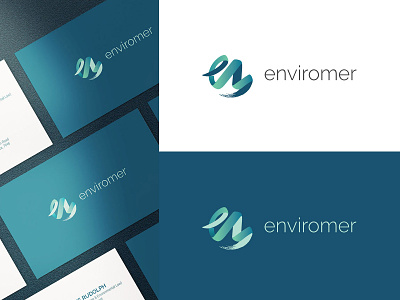 Enviromer brand brand identity branding business logo corporate identity environmental logo marine modern logo vector