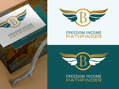 Freedom Income Pathfinder bitcoin services brand brand identity branding clean design corporate identity design financial services logo modern logo vector