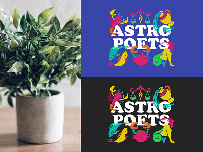 Astro Poets brand identity branding design illustration logo