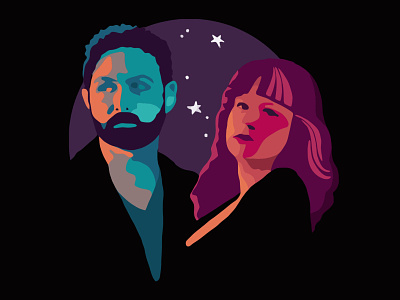 Astro Poets Duo brand bright colours design illustration illustration digital personalities vector wacom one