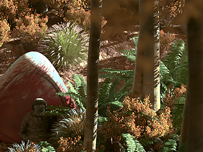 Forest Corner cg forest houdini trees vfx wip
