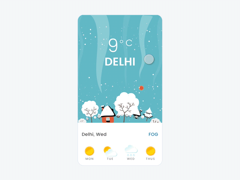 Weather Interaction Design animation interaction ui ux weather
