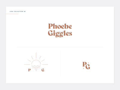 Logo option 03 - Phoebe Giggles blog branding clean feminine illustration lifestyle logo minimal type typography