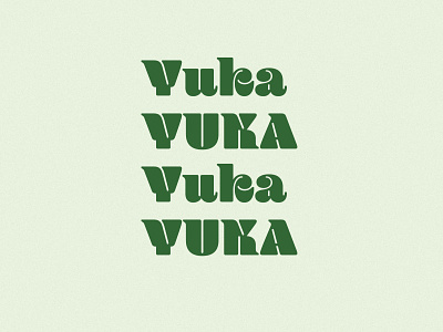 funky yuka type branding chunky design green label logo print type typography