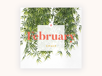 Instagram Monthly Goals Template blush bright colorful coral cream goals greenery icon instagram template unsplash