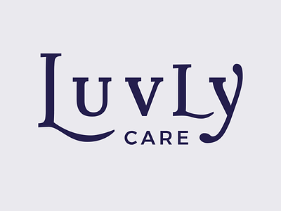Luvly Care branding critique custom feedback identity logo logotype manipulation type type treatment typography wordmark