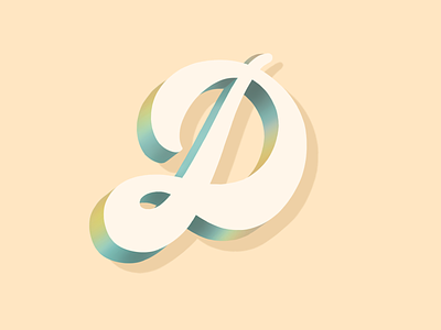 D 36 days of type 3d design dimensional type drop cap hand lettering lettering typography
